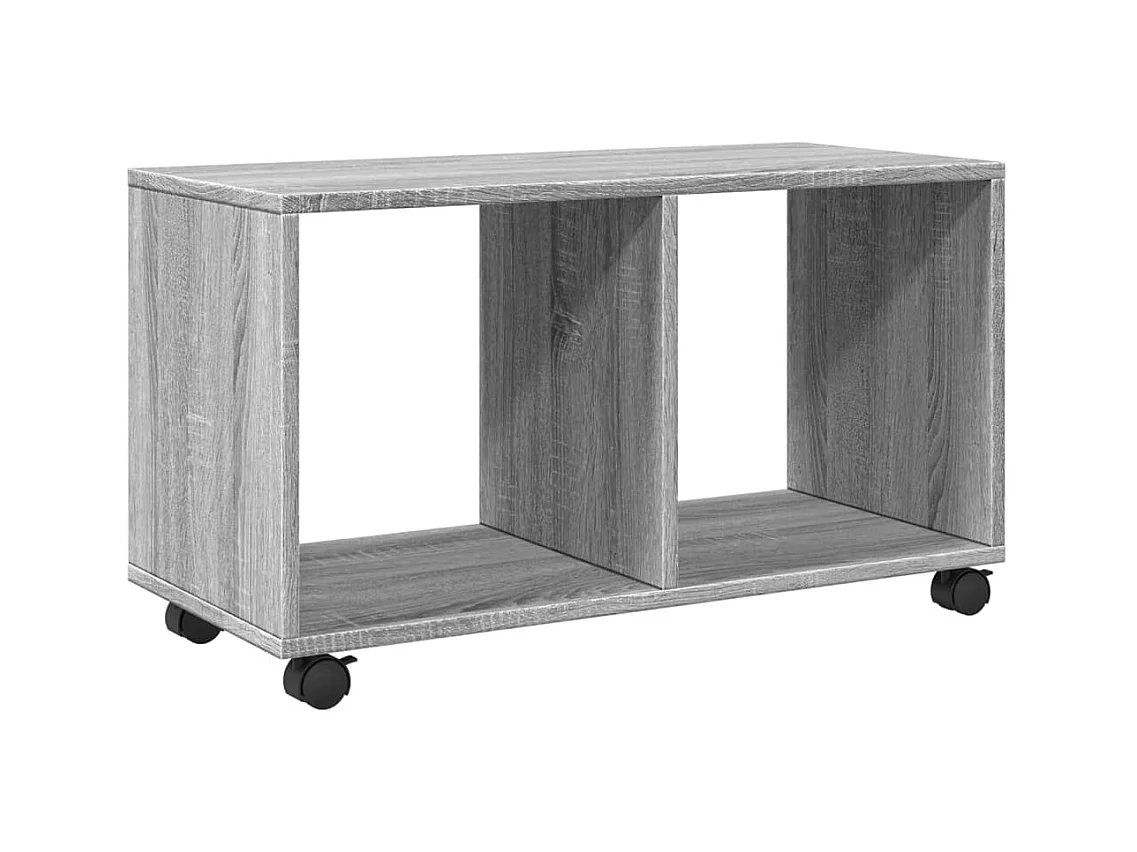Mobiletto con ruote Sonoma grigio 72x33x42,5 cm in legno ingegnerizzato