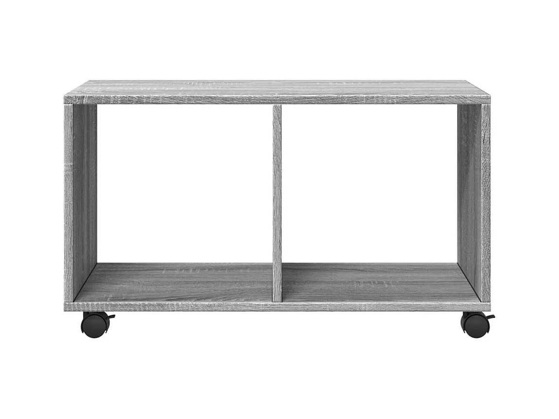Mobiletto con ruote Sonoma grigio 72x33x42,5 cm in legno ingegnerizzato