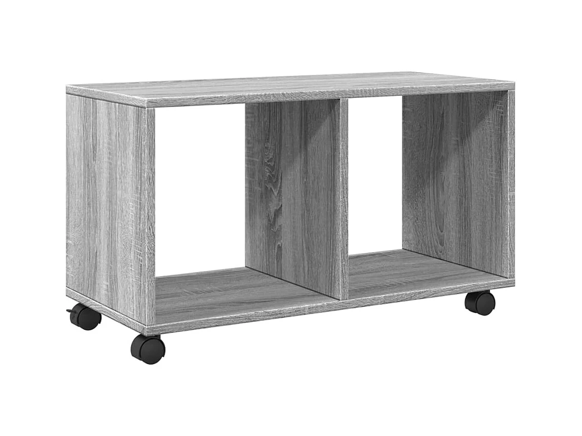 Mobiletto con ruote Sonoma grigio 72x33x42,5 cm in legno ingegnerizzato