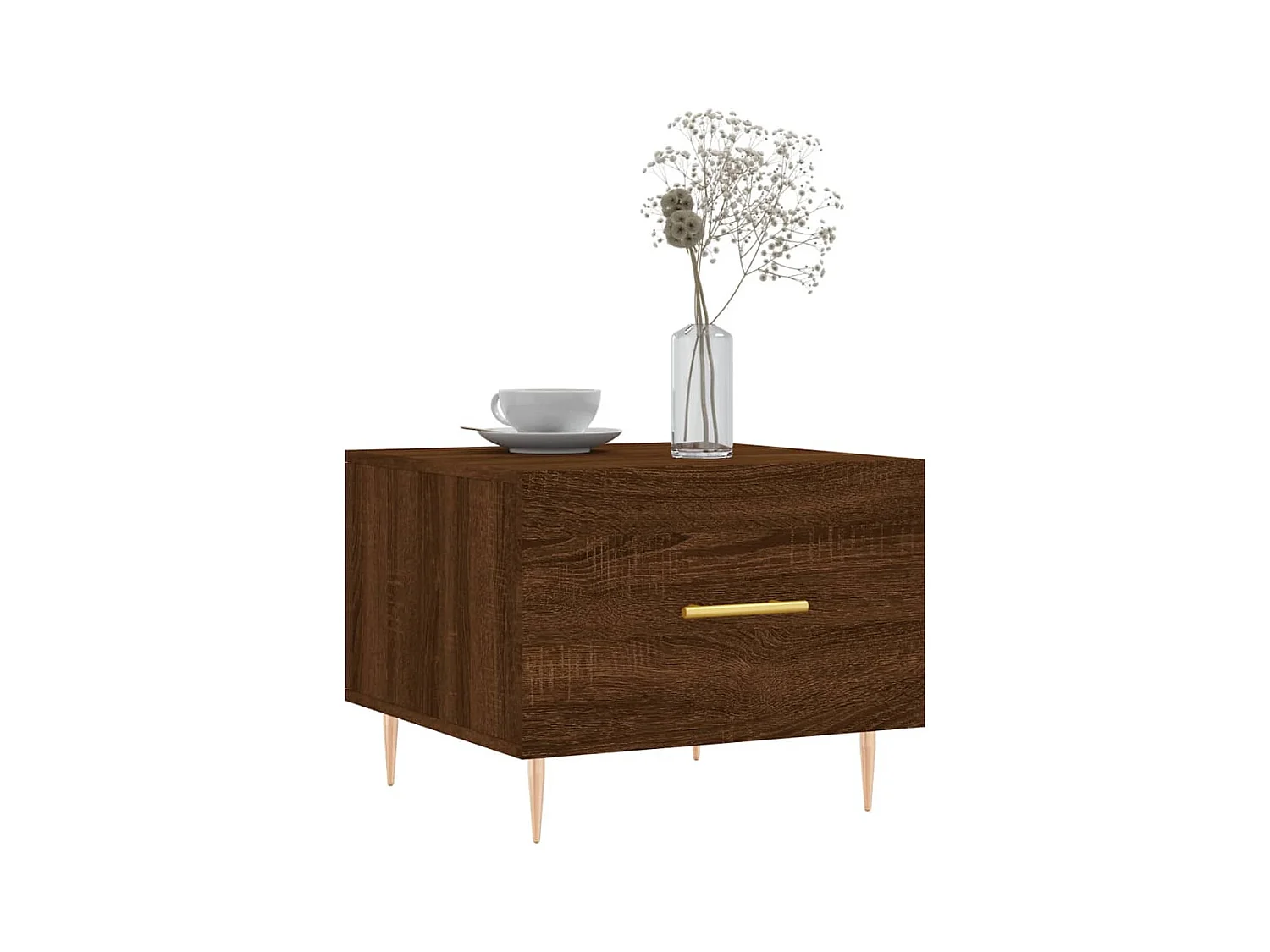 Tables basses 2 pcs chêne marron 50x50x40 cm bois d'ingénierie