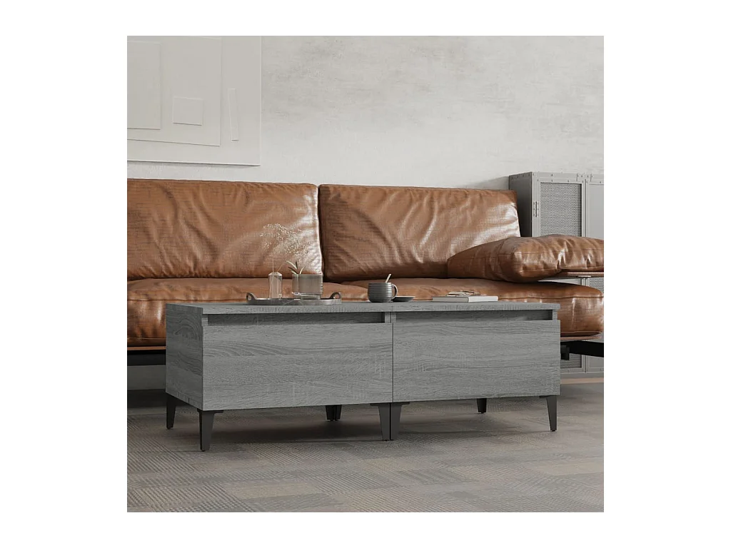 Tables d'appoint 2 pcs Sonoma gris 50x46x35 cm Bois ingénierie