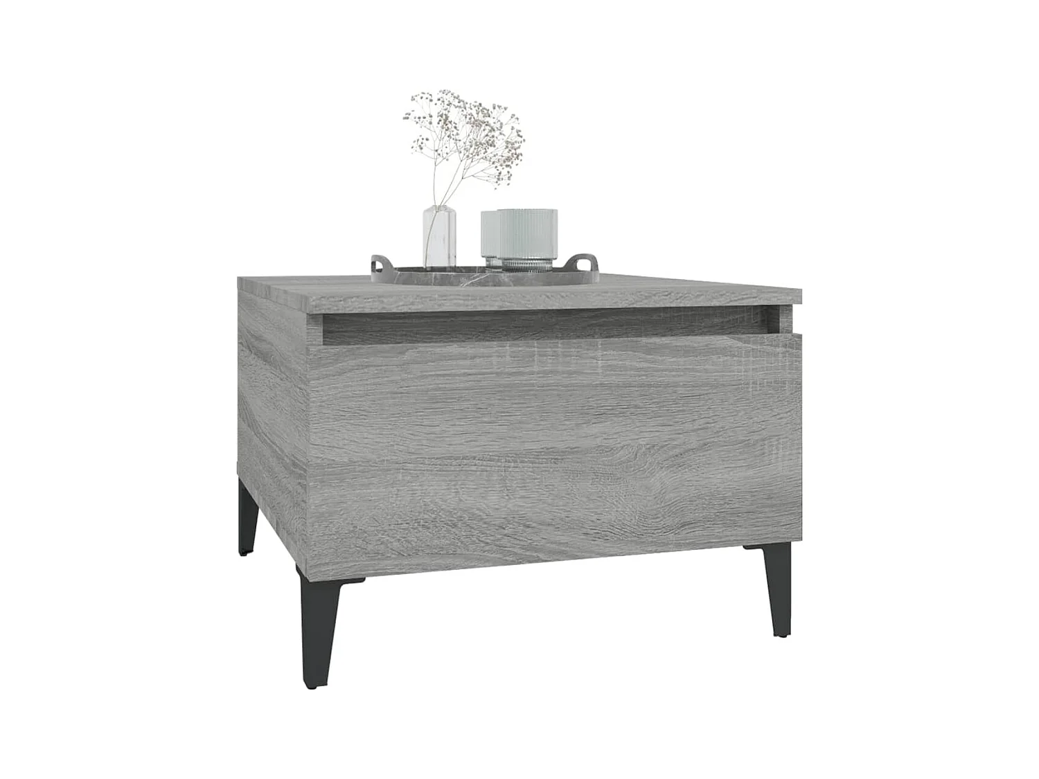 Tables d'appoint 2 pcs Sonoma gris 50x46x35 cm Bois ingénierie