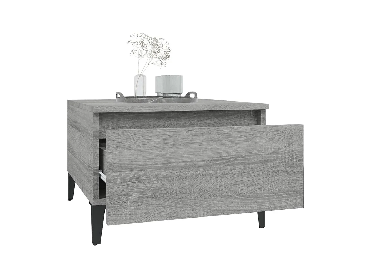 Tables d'appoint 2 pcs Sonoma gris 50x46x35 cm Bois ingénierie