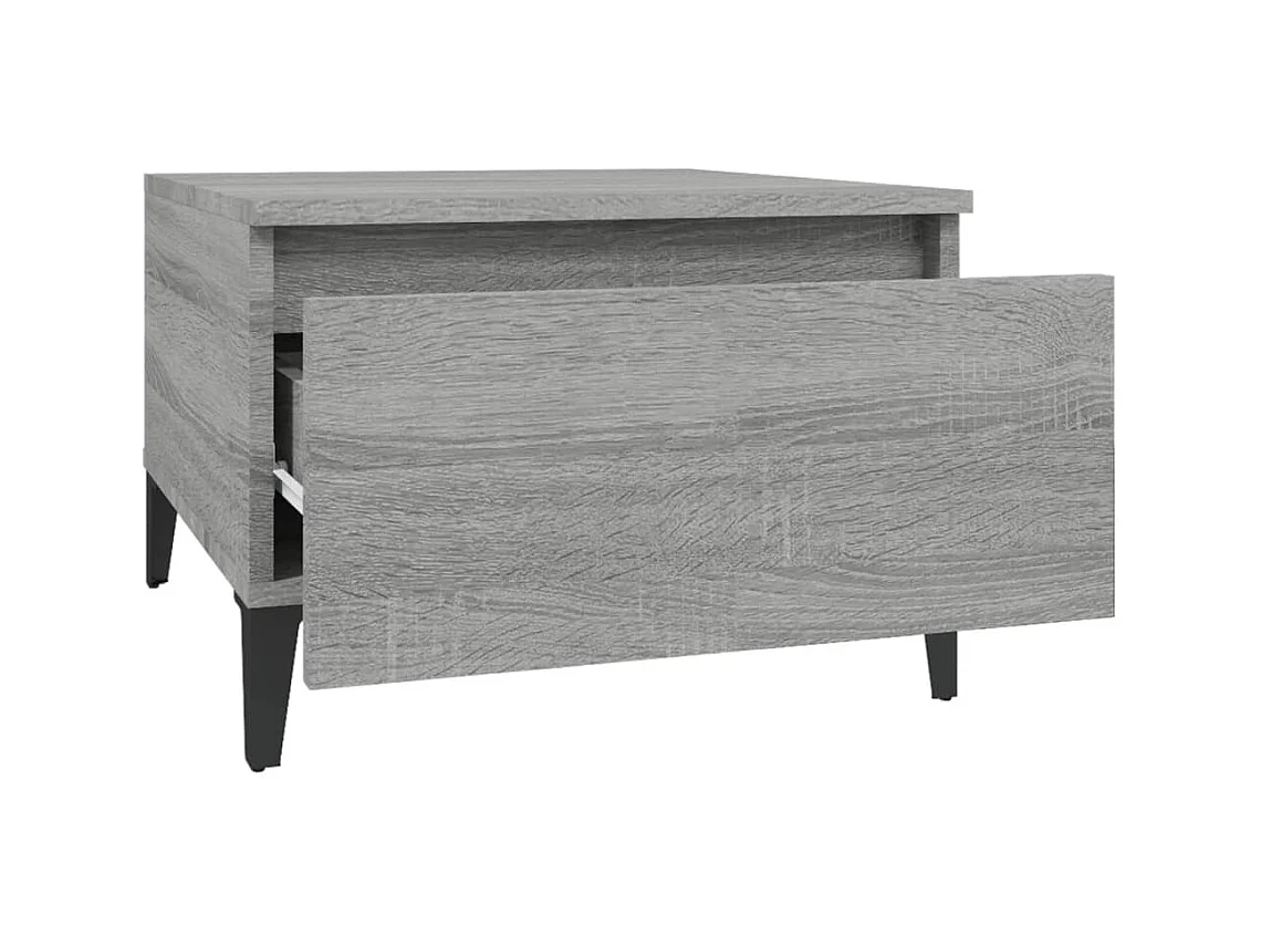 Tables d'appoint 2 pcs Sonoma gris 50x46x35 cm Bois ingénierie