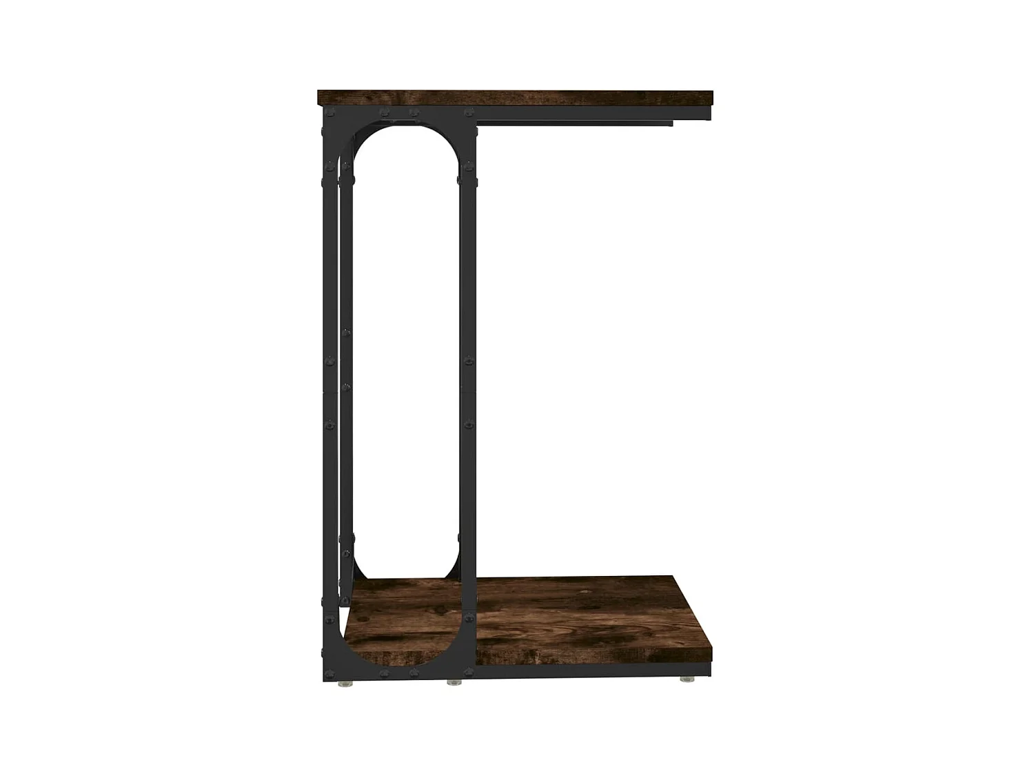 Tavolino laterale in rovere affumicato 40x30x60 cm in legno ingegnerizzato