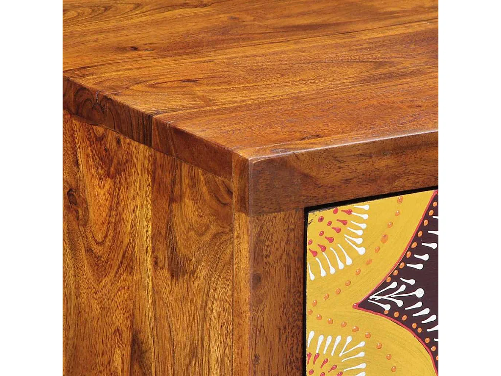 Guéridon téléphone Marron 40 x 35 x 75 cm Bois d'acacia massif