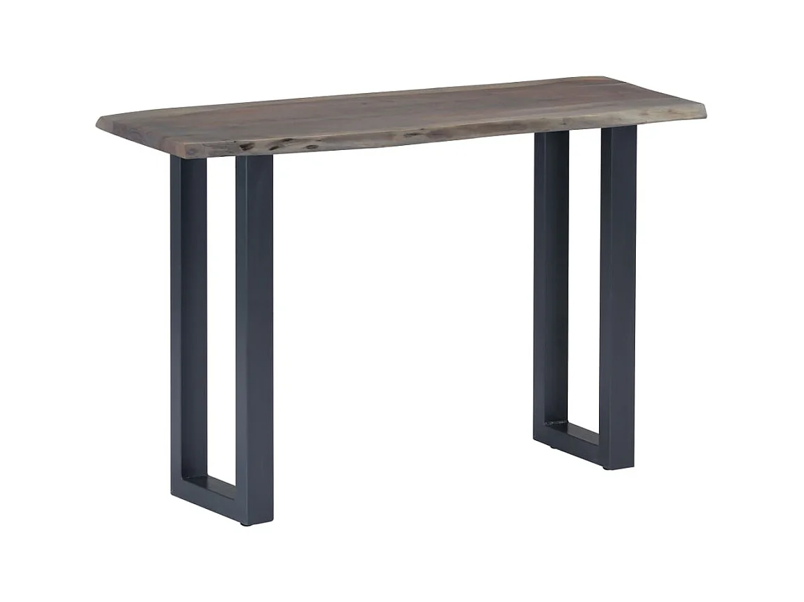 Table console Gris 115 x 35 x 76 cm Bois d'acacia massif et fer