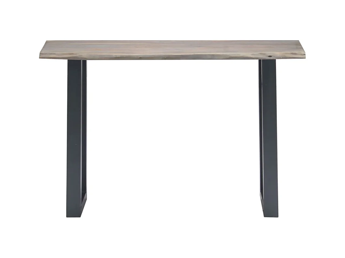 Table console Gris 115 x 35 x 76 cm Bois d'acacia massif et fer