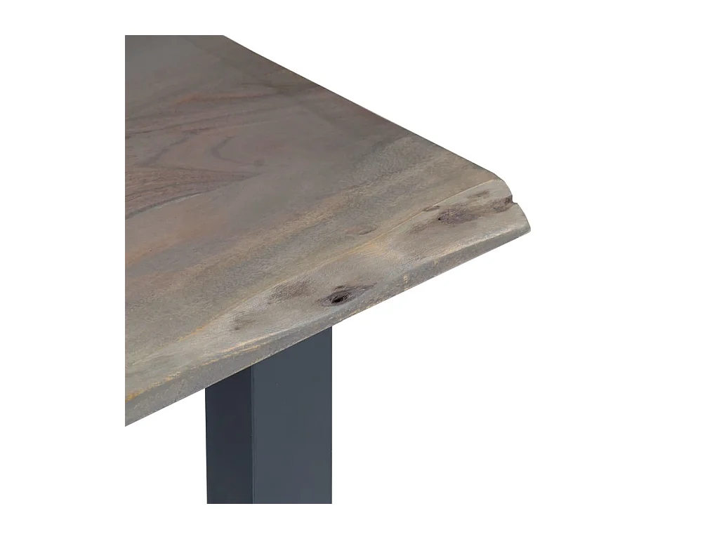 Table console Gris 115 x 35 x 76 cm Bois d'acacia massif et fer