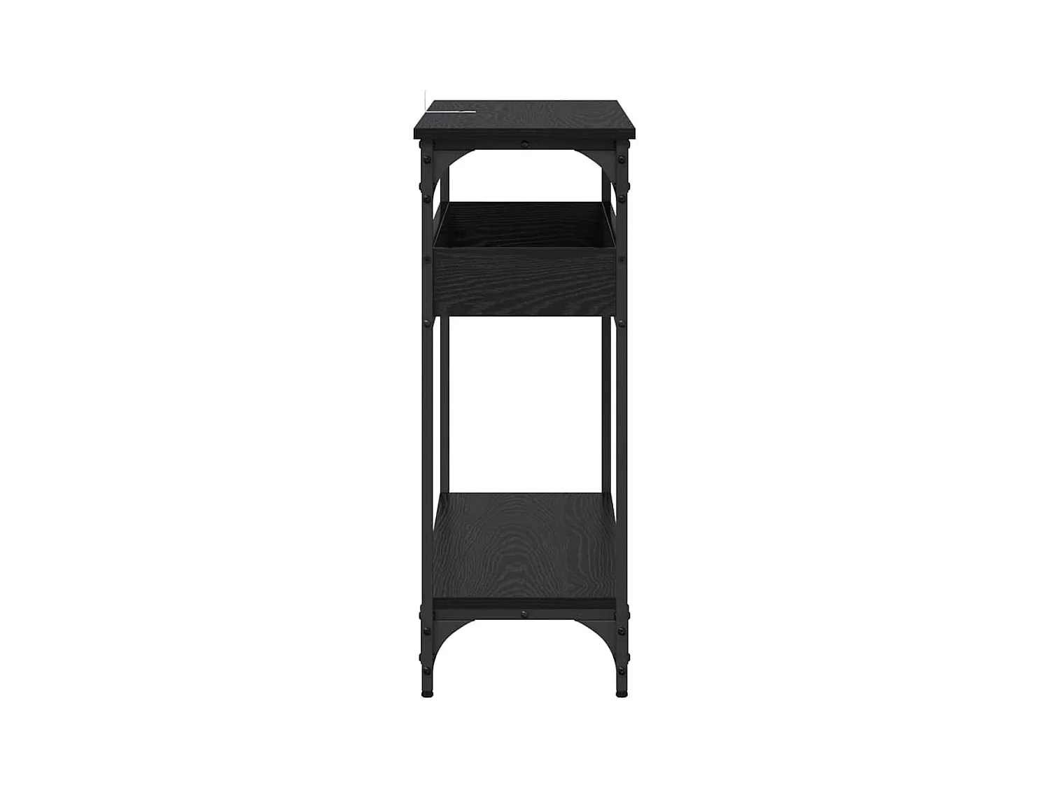 Table console Chêne noir 100 x 29 x 75 cm Bois d'ingénierie