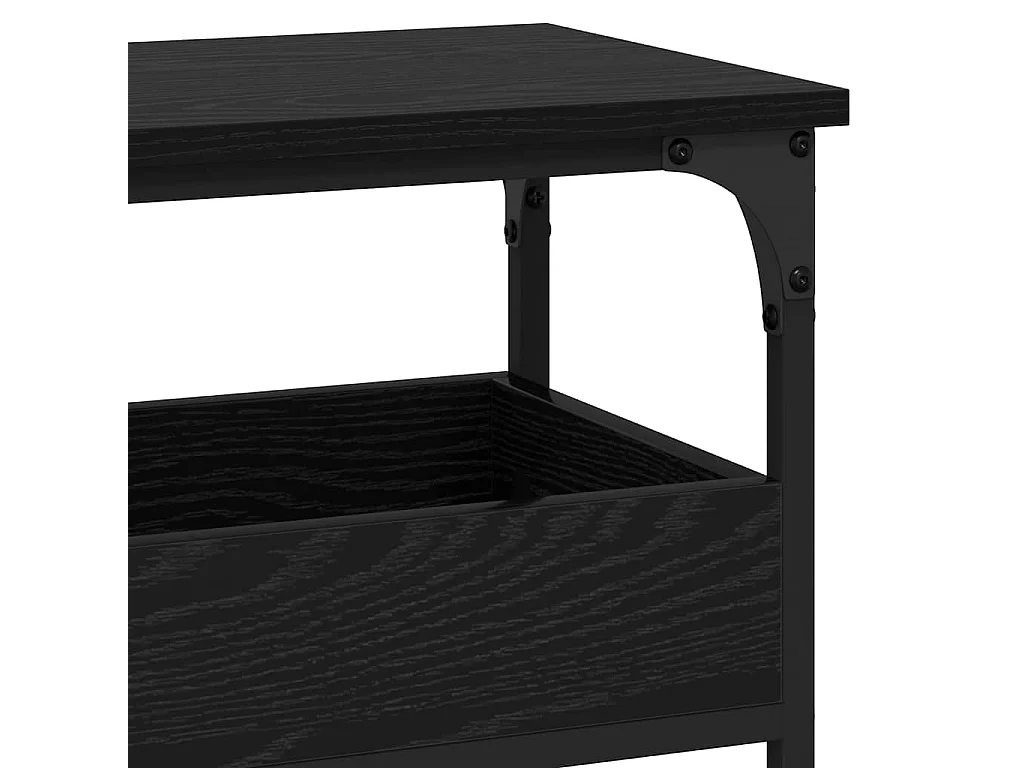 Table console Chêne noir 100 x 29 x 75 cm Bois d'ingénierie