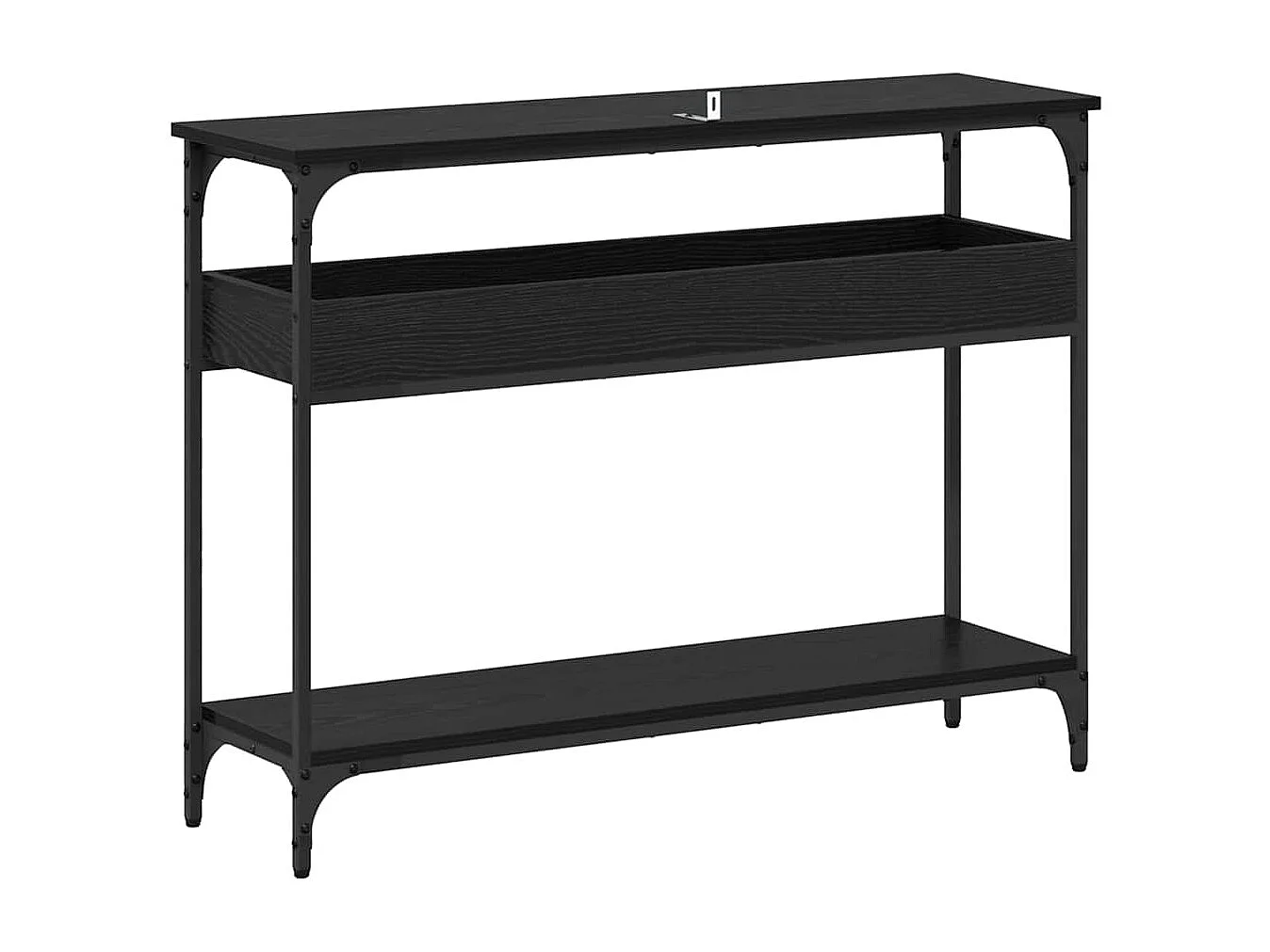Tavolo consolle Rovere nero 100 x 29 x 75 cm Legno ingegnerizzato
