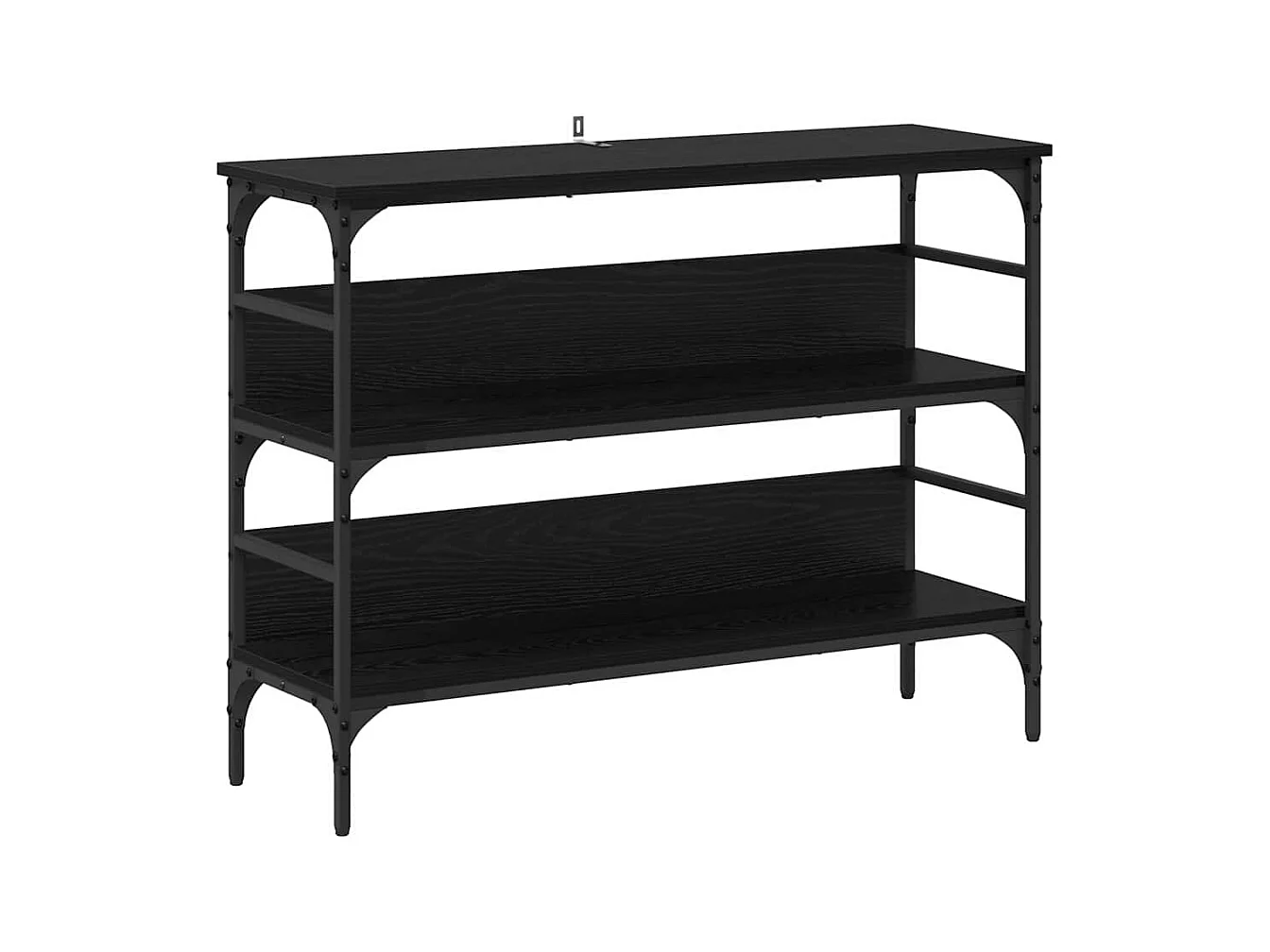 Table console Chêne noir 100 x 32 x 75 cm Bois d'ingénierie