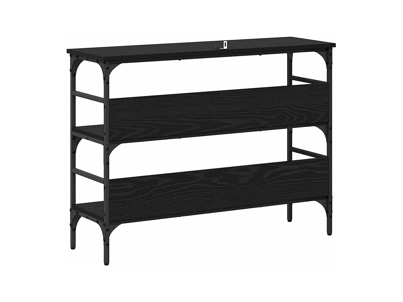 Table console Chêne noir 100 x 32 x 75 cm Bois d'ingénierie