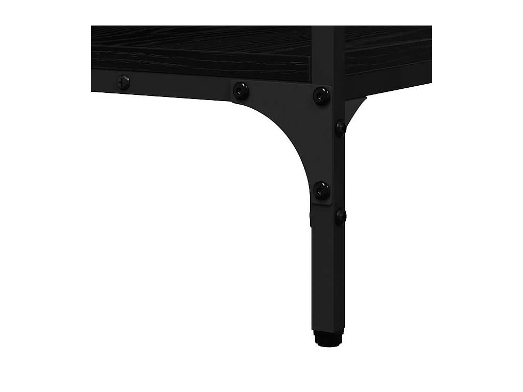 Table console Chêne noir 100 x 32 x 75 cm Bois d'ingénierie