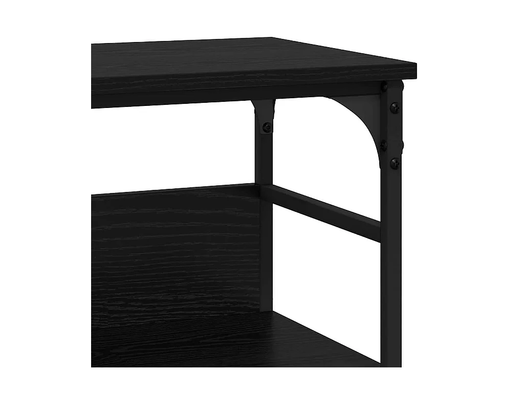 Table console Chêne noir 100 x 32 x 75 cm Bois d'ingénierie