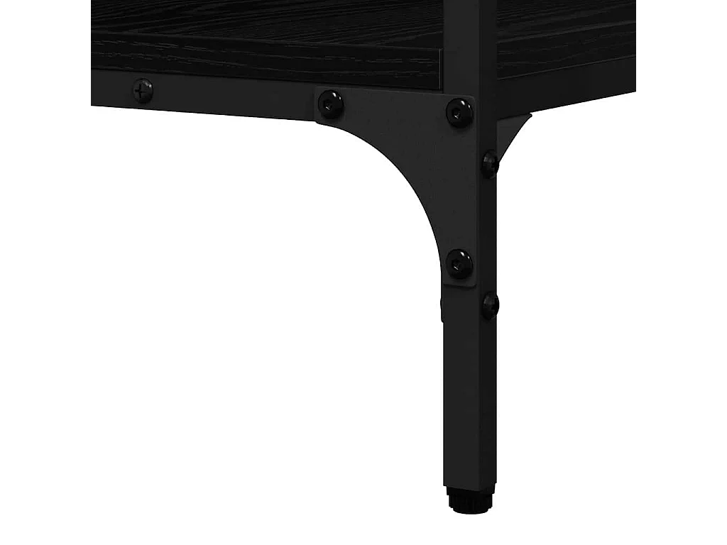 Consoletafel Zwarte eik 100 x 32 x 75 cm Bewerkt hout