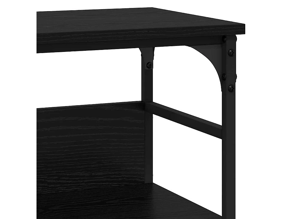 Consoletafel Zwarte eik 100 x 32 x 75 cm Bewerkt hout