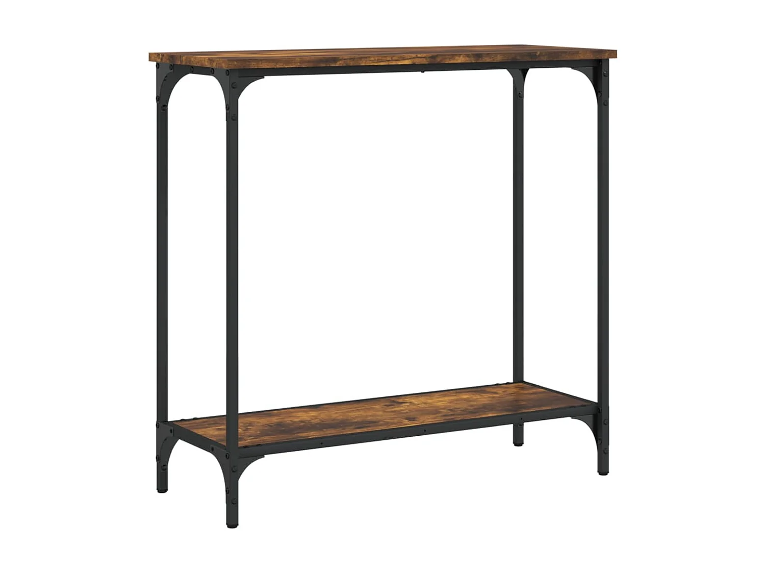 Consoletafel van gerookt eikenhout 75x30,5x75 cm bewerkt hout