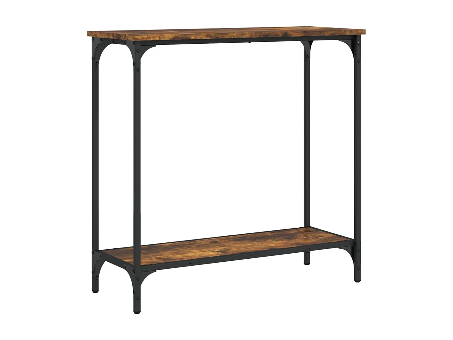 Consoletafel van gerookt eikenhout 75x30,5x75 cm bewerkt hout