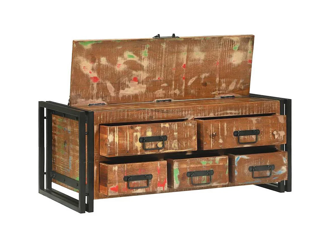 Table basse Marron 90 x 50 x 38 cm bois de récupération massif