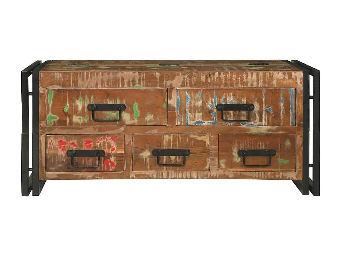 Table basse Marron 90 x 50 x 38 cm bois de récupération massif