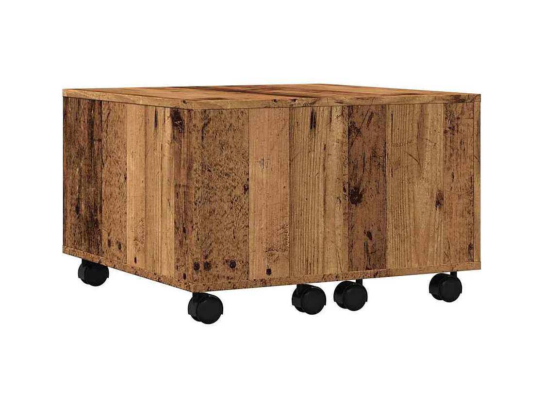 Salontafel oud hout 60x60x38 cm bewerkt hout
