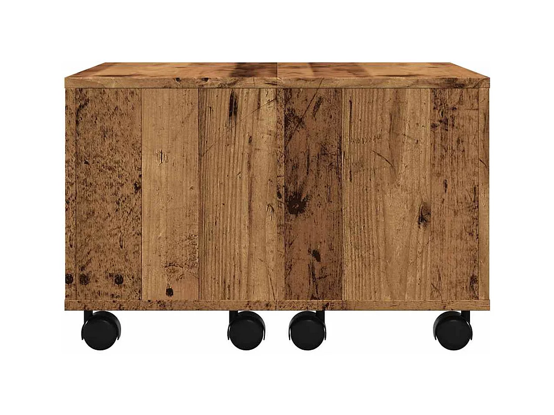 Salontafel oud hout 60x60x38 cm bewerkt hout