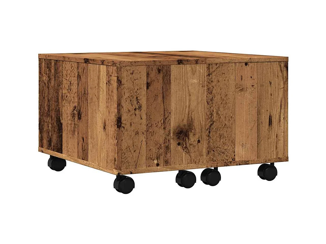Salontafel oud hout 60x60x38 cm bewerkt hout