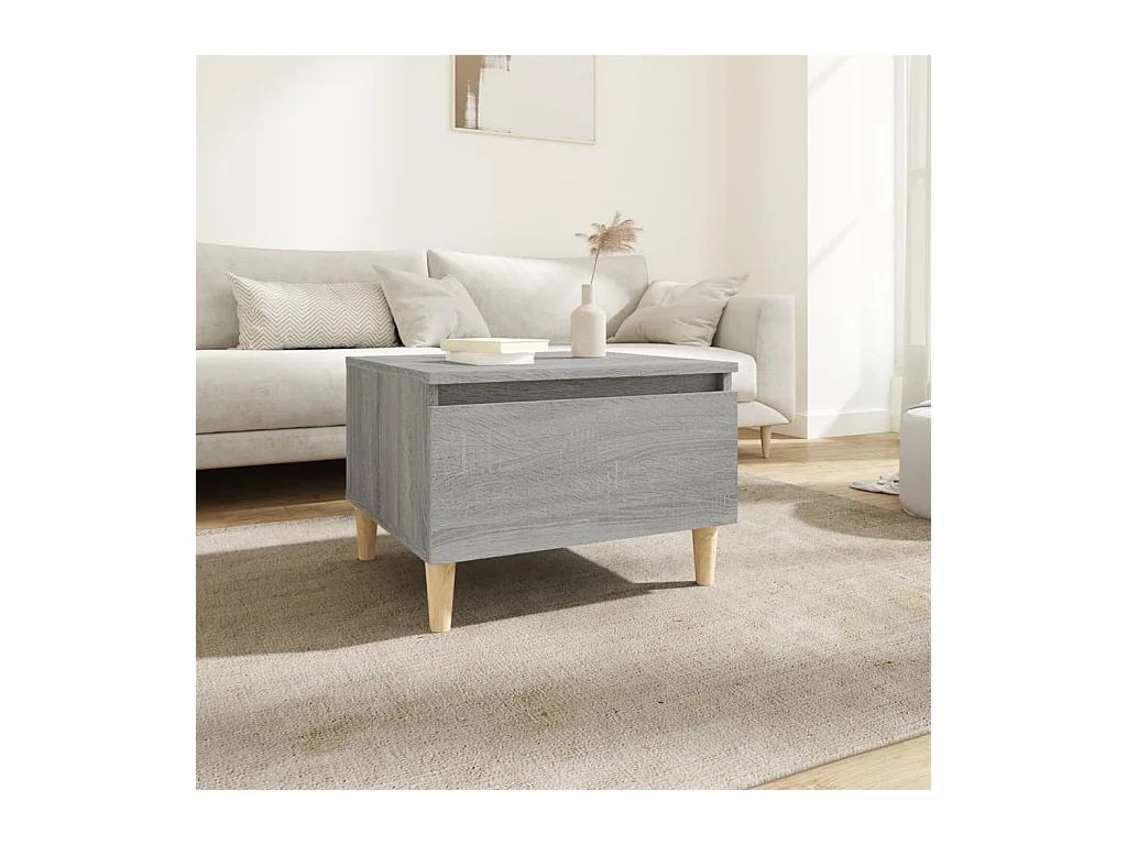 Table d'appoint Sonoma gris 50x46x35 cm Bois d'ingénierie