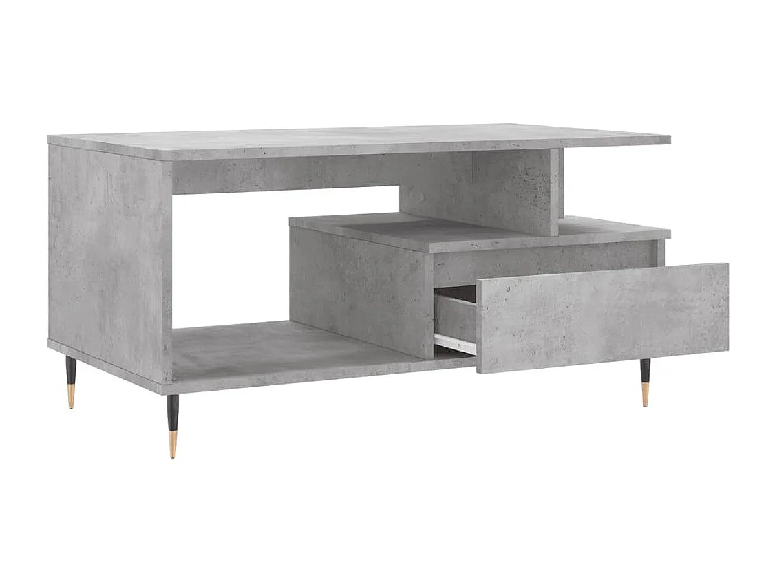 Table basse Gris béton 90x49x45 cm Bois d'ingénierie