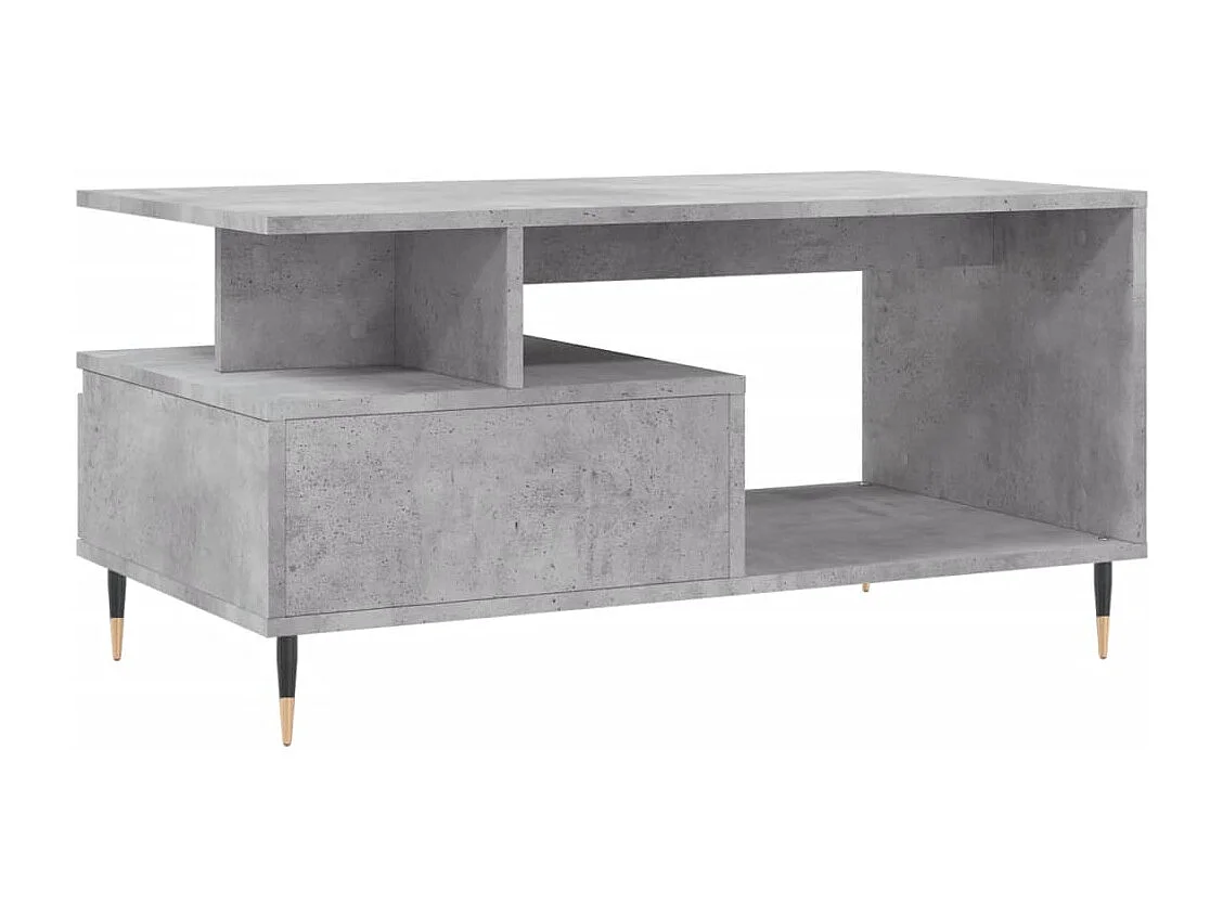 Table basse Gris béton 90x49x45 cm Bois d'ingénierie