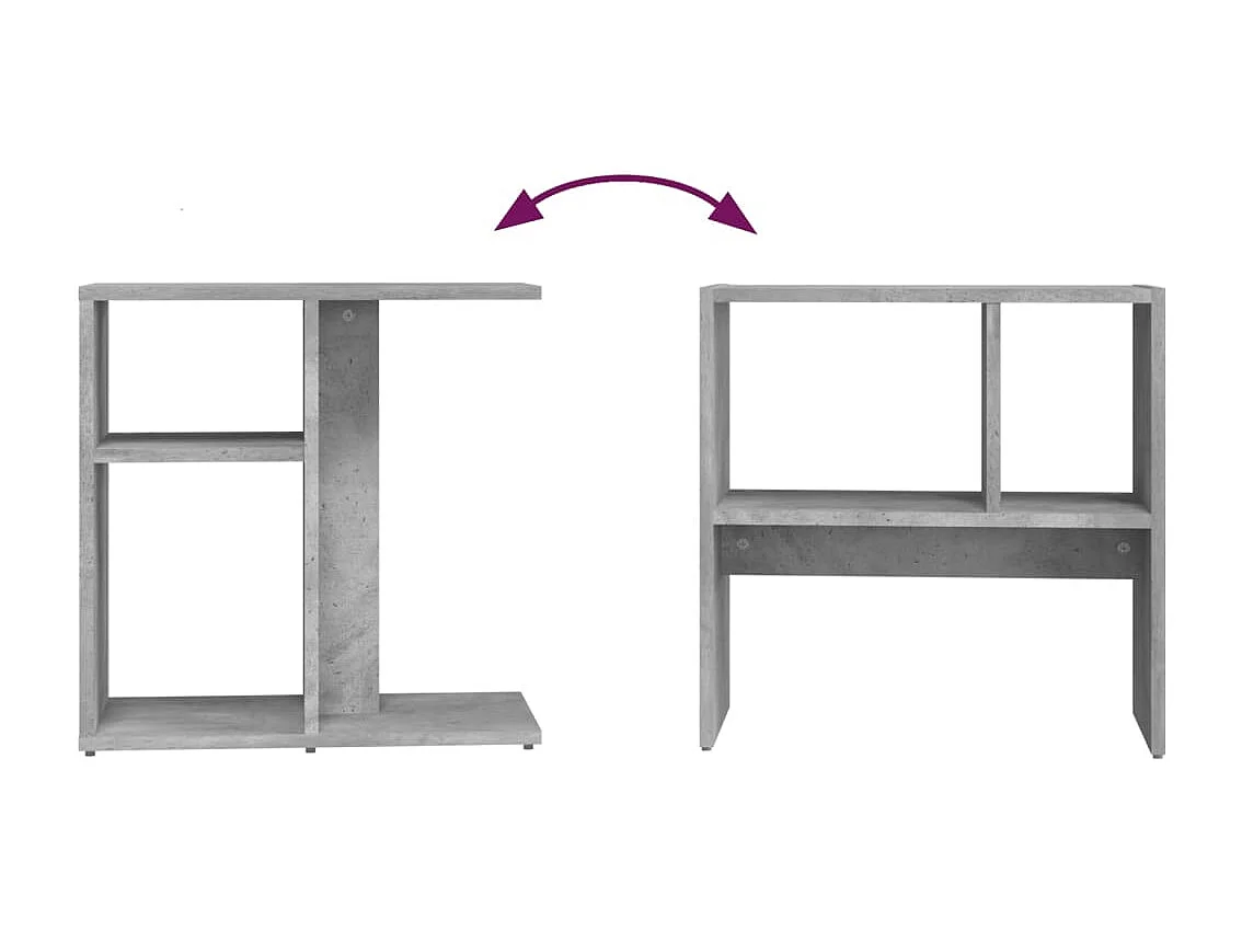 Table d'appoint Gris béton 50x30x50 cm Bois d’ingénierie