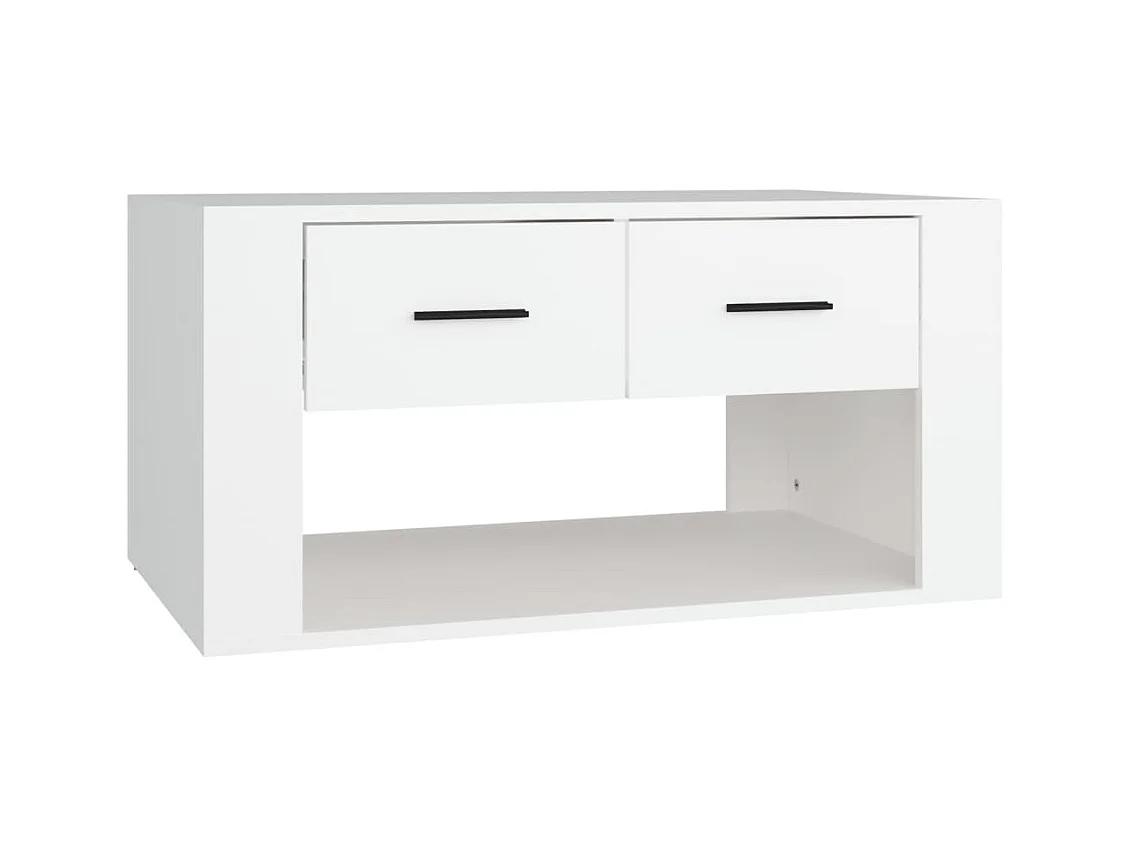 Table basse Blanc 80x50x40 cm Bois d'ingénierie