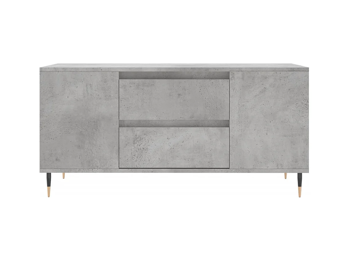 Betongrijze salontafel 102x44,5x50 cm bewerkt hout