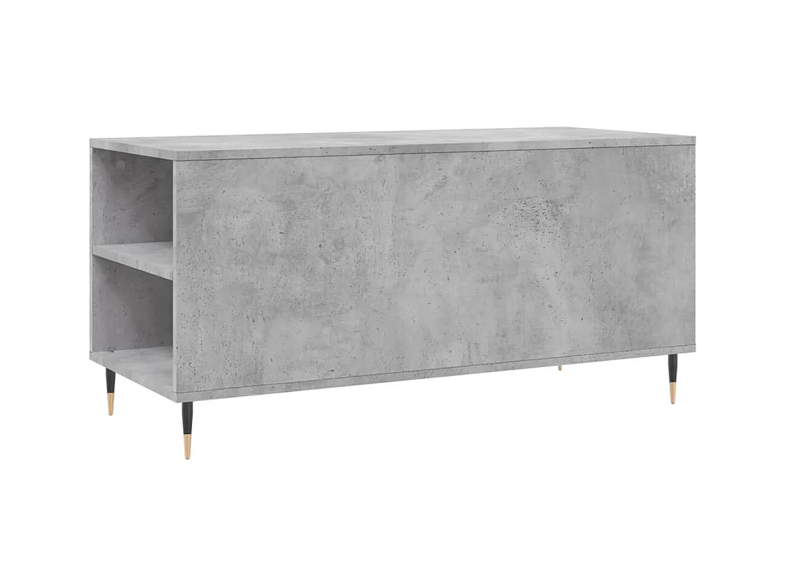 Betongrijze salontafel 102x44,5x50 cm bewerkt hout