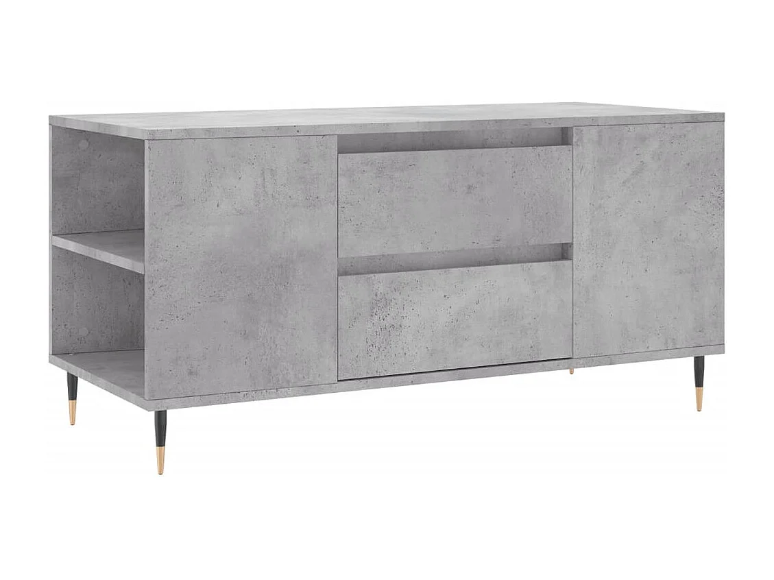 Betongrauer Couchtisch 102x44,5x50 cm Holzwerkstoff