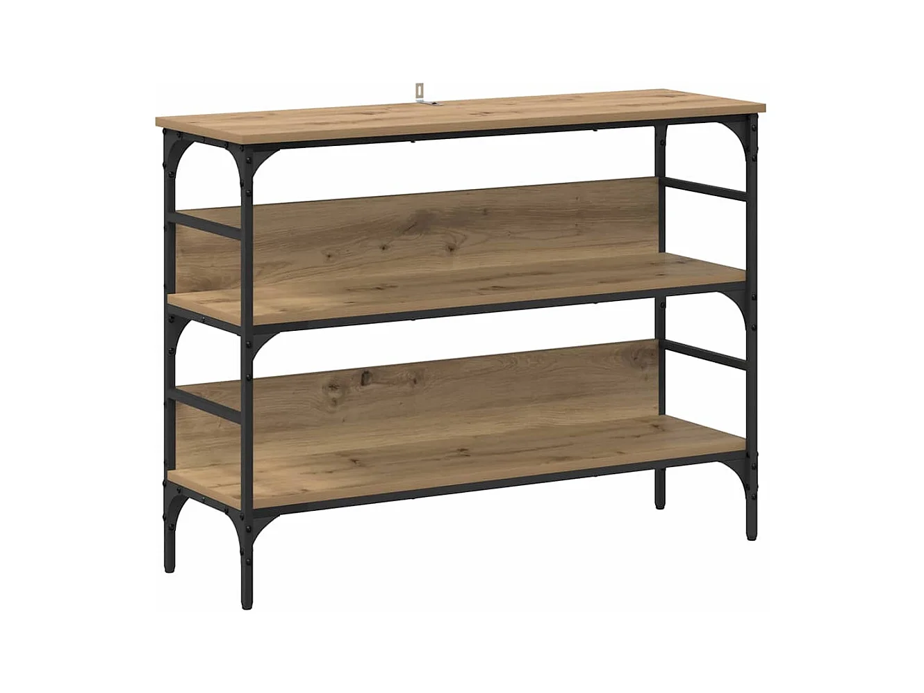 Table console avec étagère chêne artisanal 100 x 32 x 75 cm