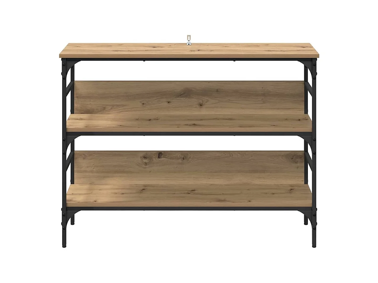 Table console avec étagère chêne artisanal 100 x 32 x 75 cm