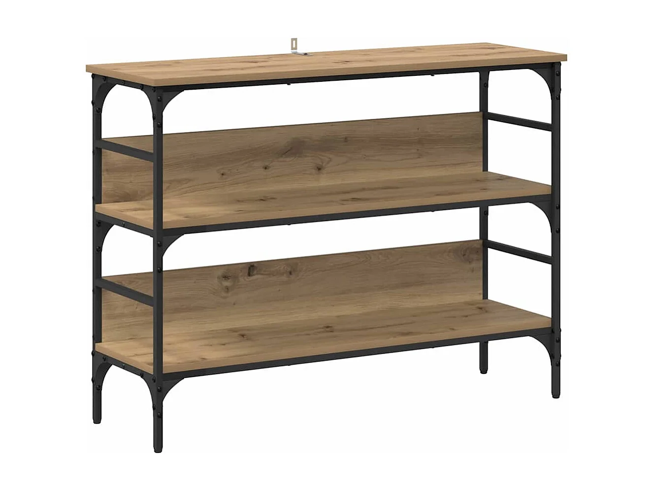 Table console avec étagère chêne artisanal 100 x 32 x 75 cm