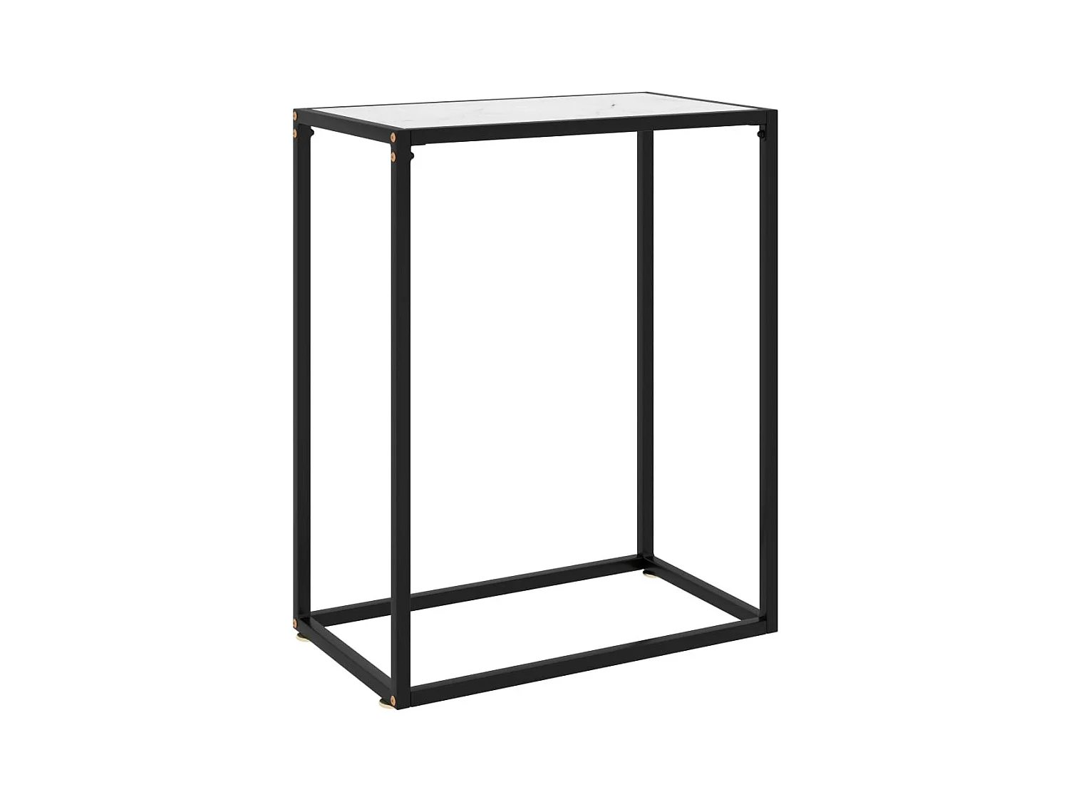 Table console Blanc 60x35x75 cm Verre trempé