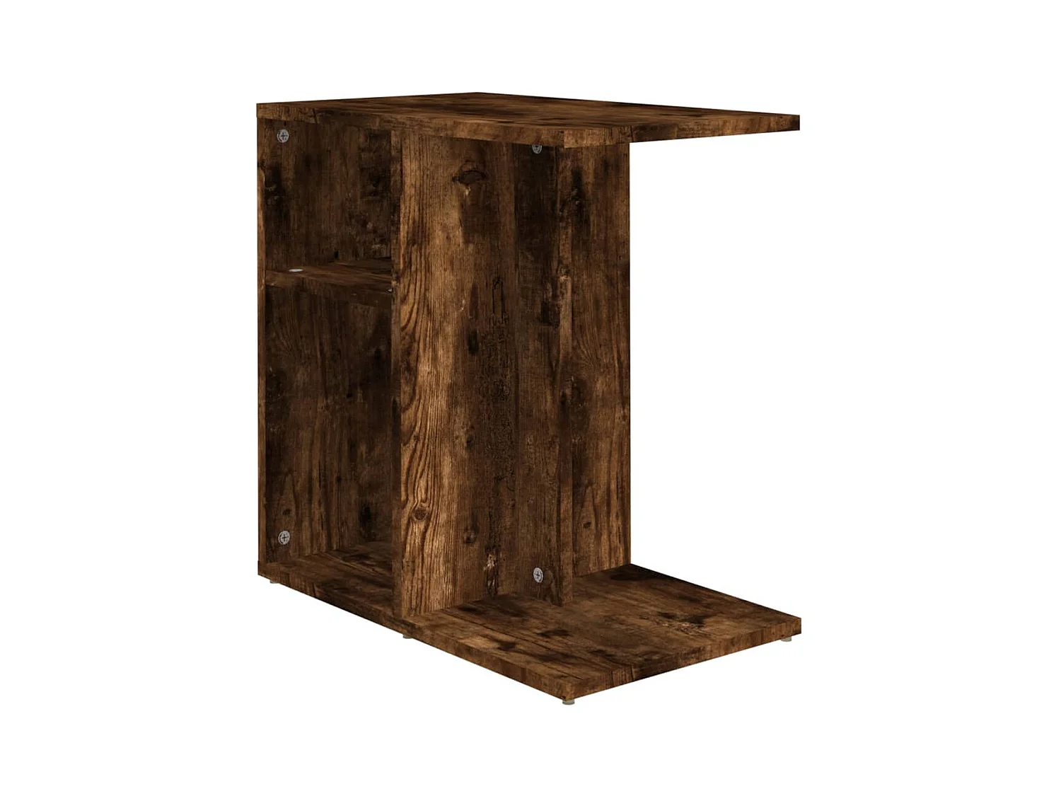 Gerookte Eiken Bijzettafel 50x30x50 cm Bewerkt Hout