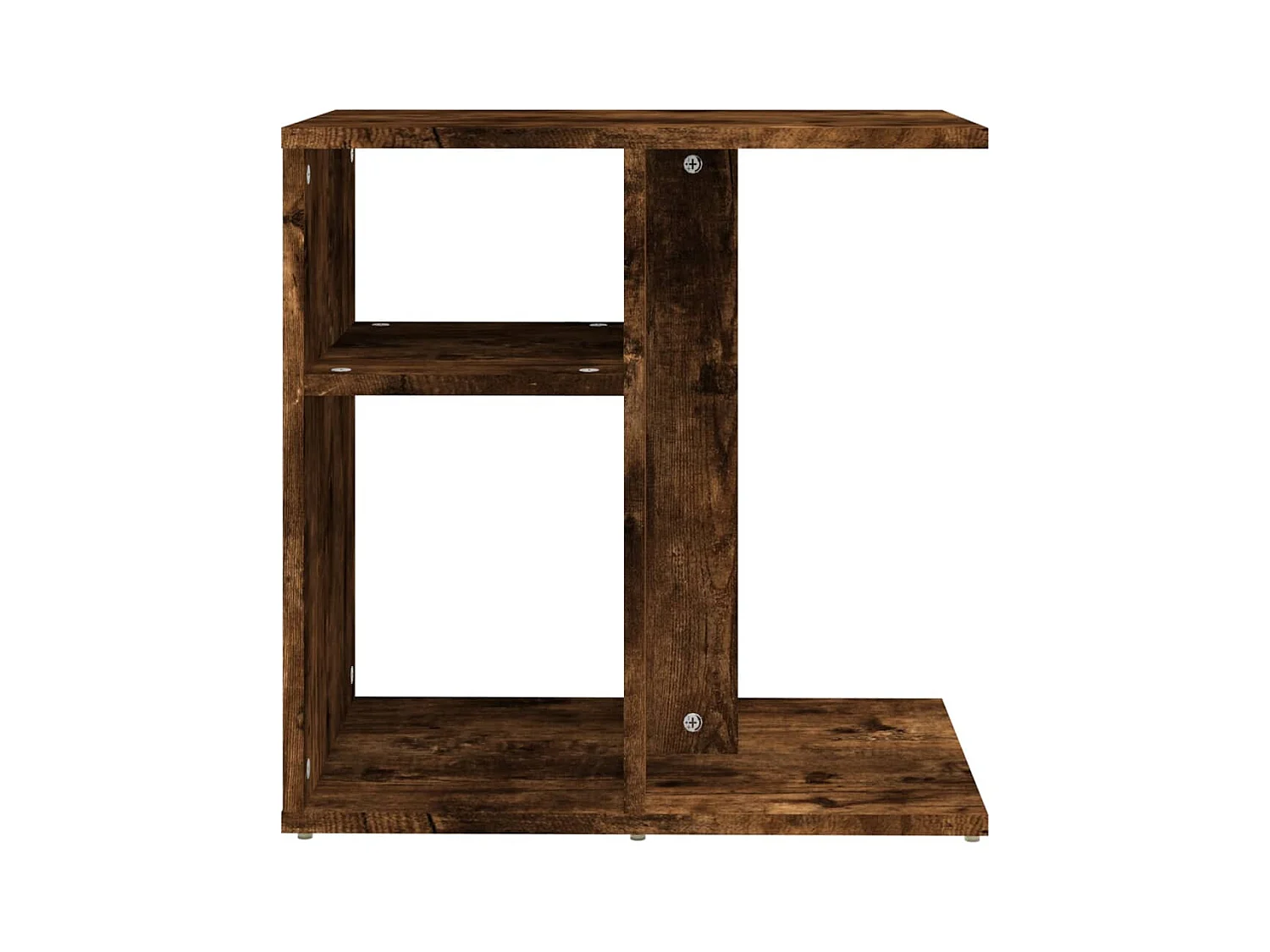 Gerookte Eiken Bijzettafel 50x30x50 cm Bewerkt Hout