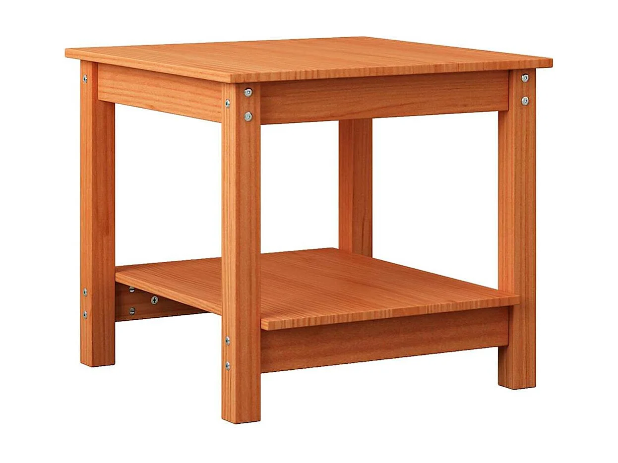 Bruine was salontafel 50 x 50 x 45 cm Massief grenenhout