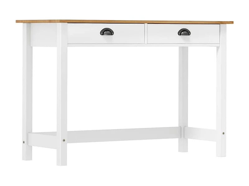 Table console Hill avec 2 tiroirs 110x45x74 cm Pin solide