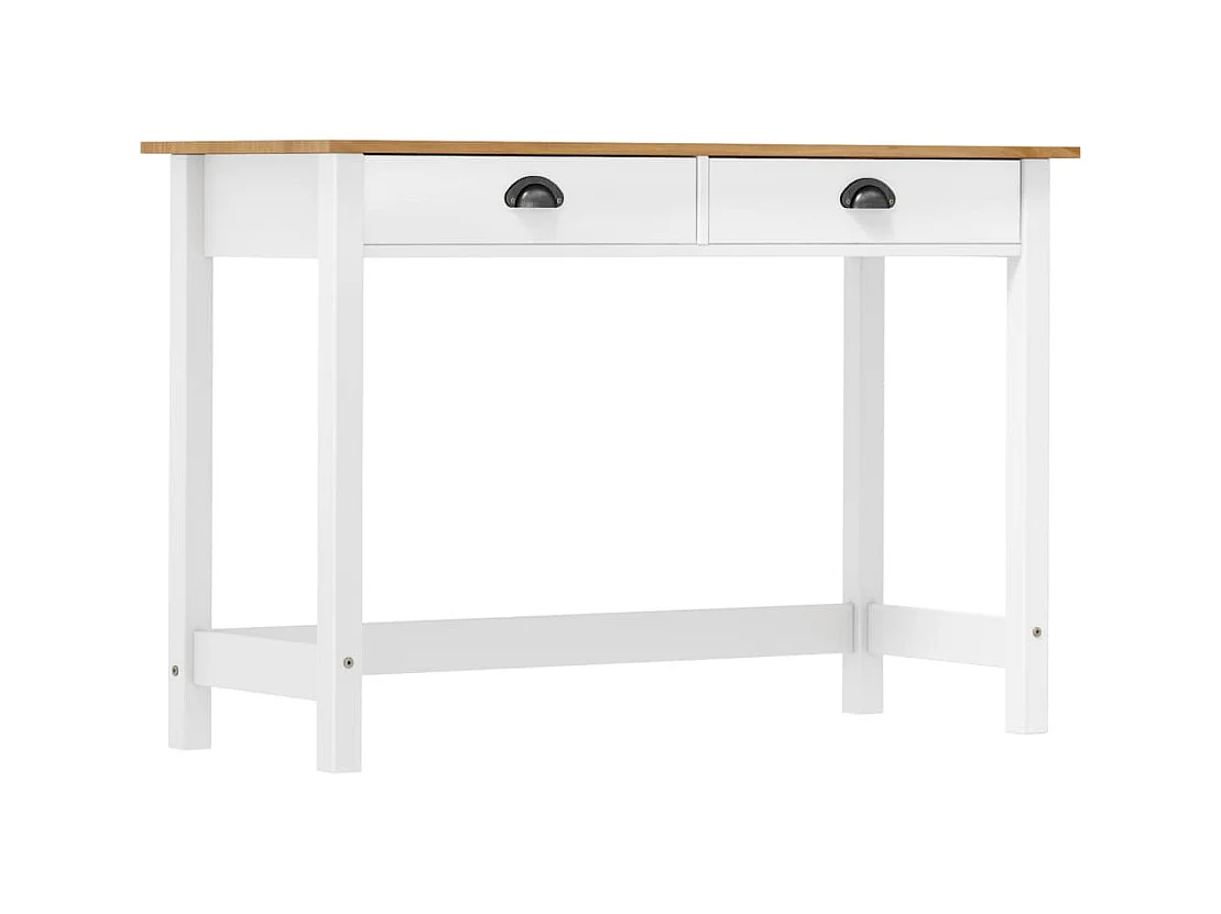Table console Hill avec 2 tiroirs 110x45x74 cm Pin solide