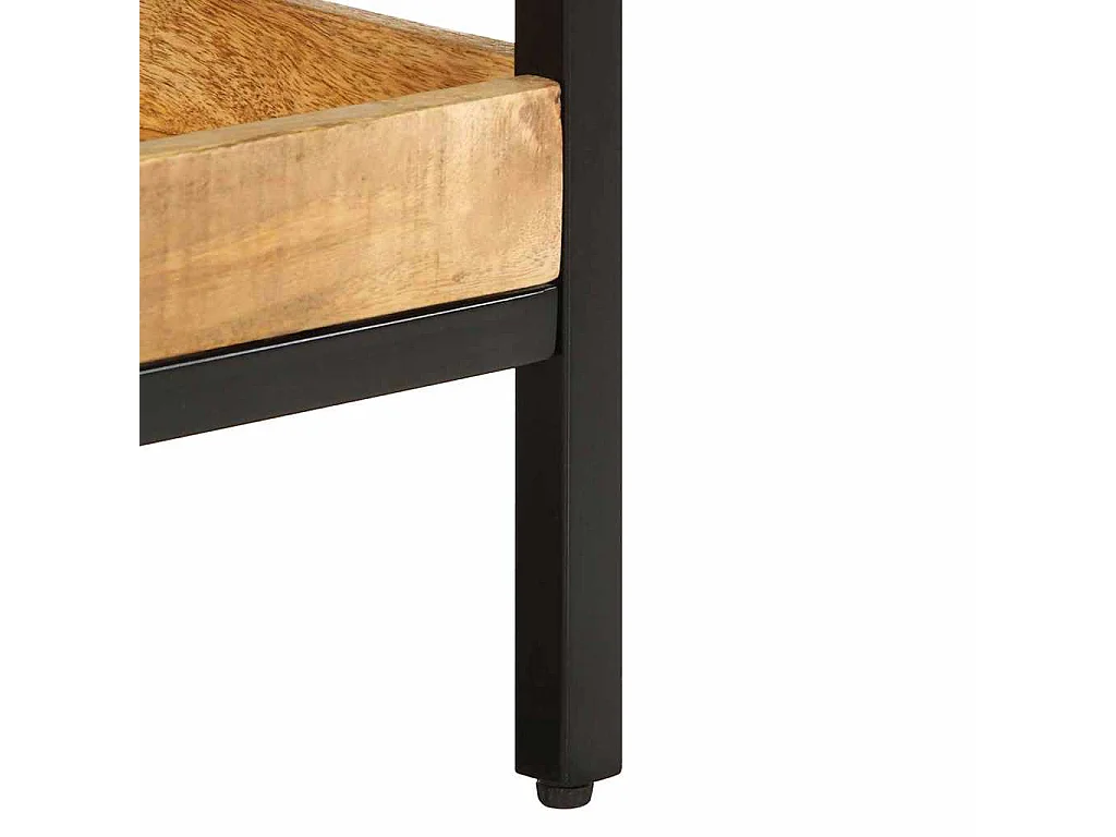 Bruine bijzettafel 45 x 45 x 45 cm massief mangohout