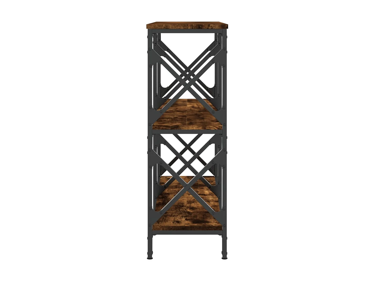 Table console chêne fumé 100x28x80,5 cm bois d'ingénierie