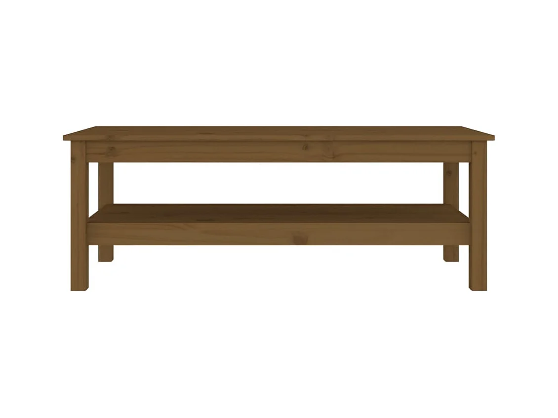Table basse Marron miel 110x50x40 cm Bois massif de pin