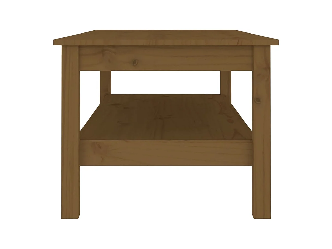 Table basse Marron miel 110x50x40 cm Bois massif de pin
